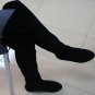 2013 new winter anne weil black real suede over the knee flat boots