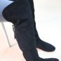 2013 new winter anne weil black real suede over the knee flat boots
