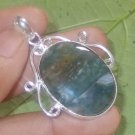 Moss Agate Pendant - Oval Shape Pendant - Gemstone Silver Pendant Jewelry
