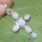 Natural Blue Fire Rainbow Moonstone Pendant - Silver Pendant - Unique Jewelry