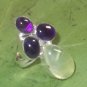Prehnite Amethyst Gemstone Ring- 925 Silver Handmade Cocktail Gift Ring Size 7