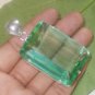 Cushion Cut Huge Peridot Quartz 925 Silver Prong Setting Pendant Jewelry