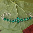 Russian Diaopside Quartz Bracelet- 925 Silver Bracelet Adjustable Size 6.5"