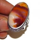Beautiful Natural Oval Mookiate Gemstone .925 Silver Handmade Men's Ring Size 9