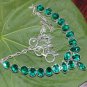 Russian Chrome Diopside Quartz 925 Silver Necklace Adjustable Size 18.5"