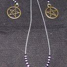 Pentacle Necklace and Earring Combo