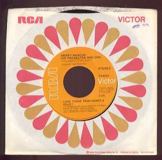 HENRY MANCINI - Romeo & Juliet Love Theme / Windmills of Your Mind - 45rpm Record