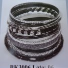 Bangle Bracelet set silver and black color costume Jewelry