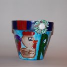 hand-painted flower pots