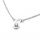 0.05ct Diamond 18K White Gold Initial Letter Necklace Bridesmaid Christmas Gift S05667N-C