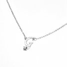 0.05ct Diamond 18K White Gold Initial Letter Necklace Bridesmaid Christmas Gift S05667N-G