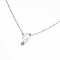 0.05ct Diamond 18K White Gold Initial Letter Necklace Bridesmaid Christmas Gift S05667N-G