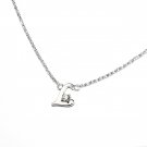0.05ct Diamond 18K White Gold Initial Letter Necklace Bridesmaid Christmas Gift S05667N-L