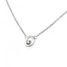 0.05ct Diamond 18K White Gold Initial Letter Necklace Bridesmaid Christmas Gift S05667N-O