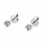 0.08cttw Diamond Solitaire 18K White Gold Classic Stud Earrings D00732E