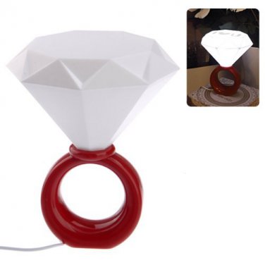 Diamond Ring USB Desk Bedroom Decor LED Lamp Night Light I Love You Romantic Lover Gift