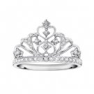 0.31cttw Diamond Crown of Queen Heart Milgrain Princess Wedding Engagement Ring S07880R