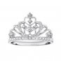 0.31cttw Diamond Crown of Queen Heart Milgrain Princess Wedding Engagement Ring S07880R