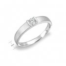 0.1ct 18K White Gold Diamond Sandblast Finish Bar Setting Wedding Band Ring Jewelry F00683R