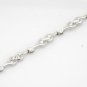 14K White Gold Diamond-Cut Infinity Segment Bracelet 6.5'' Gift B05552B