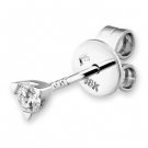 18K White Gold Triangle Prong Diamond Single Earring (0.08ct) Unisex Jewelry D00266L