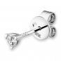 18K White Gold Triangle Prong Diamond Single Earring (0.08ct) Unisex Jewelry D00266L