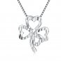 14K Gold Lucky Four Heart Leaves Clover Necklace (16"), Women Jewelry C05691P