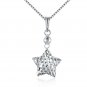 14K Gold Filigree Puff Star Necklace & Earrings, Women Jewelry Set C05401P_C05394E