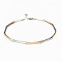 14K Yellow Rose White Gold Diamond-Cut Segment  Bracelet 6.5" Gift B05020B
