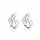 14K Italian White Gold Diamond Cut Initial b Stud Earrings Jewelry Gift B05667E