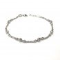 14K White Gold Diamond-Cut Beads Bracelet 6.5'' Jewelry Gift B05778B