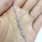 14K White Gold Diamond-Cut Infinity Bracelet 6.5" Jewelry Gift B05439B