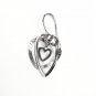14K Italian White Gold Triple Hearts Fishhook Earrings C04437E