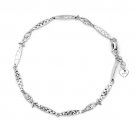 14K White Gold Fish Link Bracelet 6.5" Gift C04960B