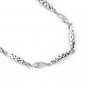 14K White Gold Fish Link Bracelet 6.5" Gift C04960B