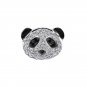18K Gold Black & White Diamond Panda SINGLE Stud Earring Jewelry Gift S07060L