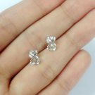 14K White Gold Gift Diamond-Cut Infinity Stud Earrings Jewelry For Couple C05685E