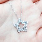 14K Gold Diamond-Cut Star Necklace 16", Women Girl Jewelry w/ Gift Box C06087P