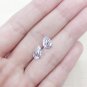 14K Italian White Gold Teardrop Diamond-Cut Stud Earrings, Women Girl Jewelry in Gift Box B06138E