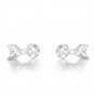 14ct White Gold Tiny Love Arrow Stud Earrings B06151E