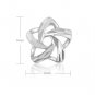14K White Gold Mini Open Diamond-Cut Star Stud Earrings Women Jewelry Gift B05765E