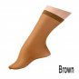 10pair Korean Elastic Silk Socks Short Ankle Stockings Womens Girls Nylon Brown