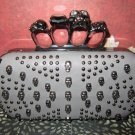 gray skull clutch