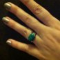 Unique and beautiful turquoise colored agate silver tone ring size 6.5