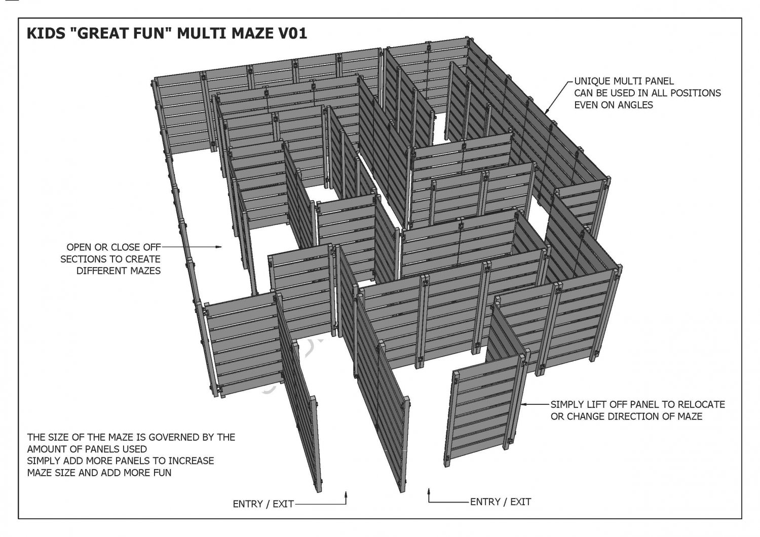 WOODEN MAZE - MULTI POSITION MAZE TOY - Build With Your Kids - Building Plans V1