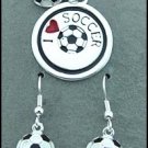 Soccer Pendant & Matching Earrings