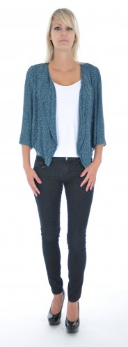Parker Beaded Jacket in Blueberry