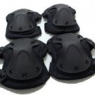 SWAT X-Cap Airsoft Paintball Knee & Elbow Pads Black
