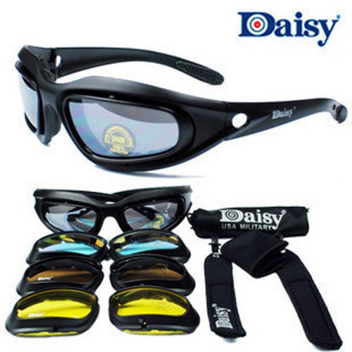 Daisy C5 Desert Storm Sun Glasses Goggles Tactical Protective Riding Glasses