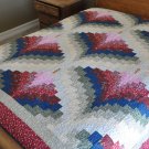 Queen size maple Leaf Machine quilted Patchwork Quilt